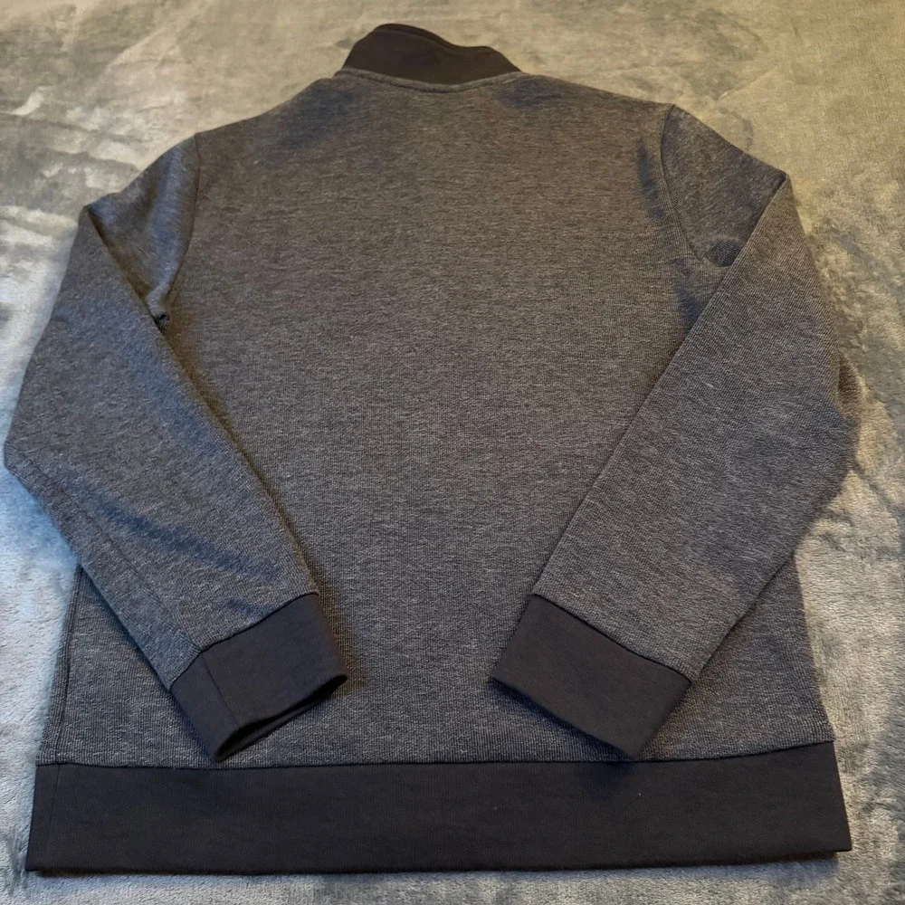 Calvin Klein Full Zip Track Jacket‎ Heathered Charcoal Gray Black Mens Medium
